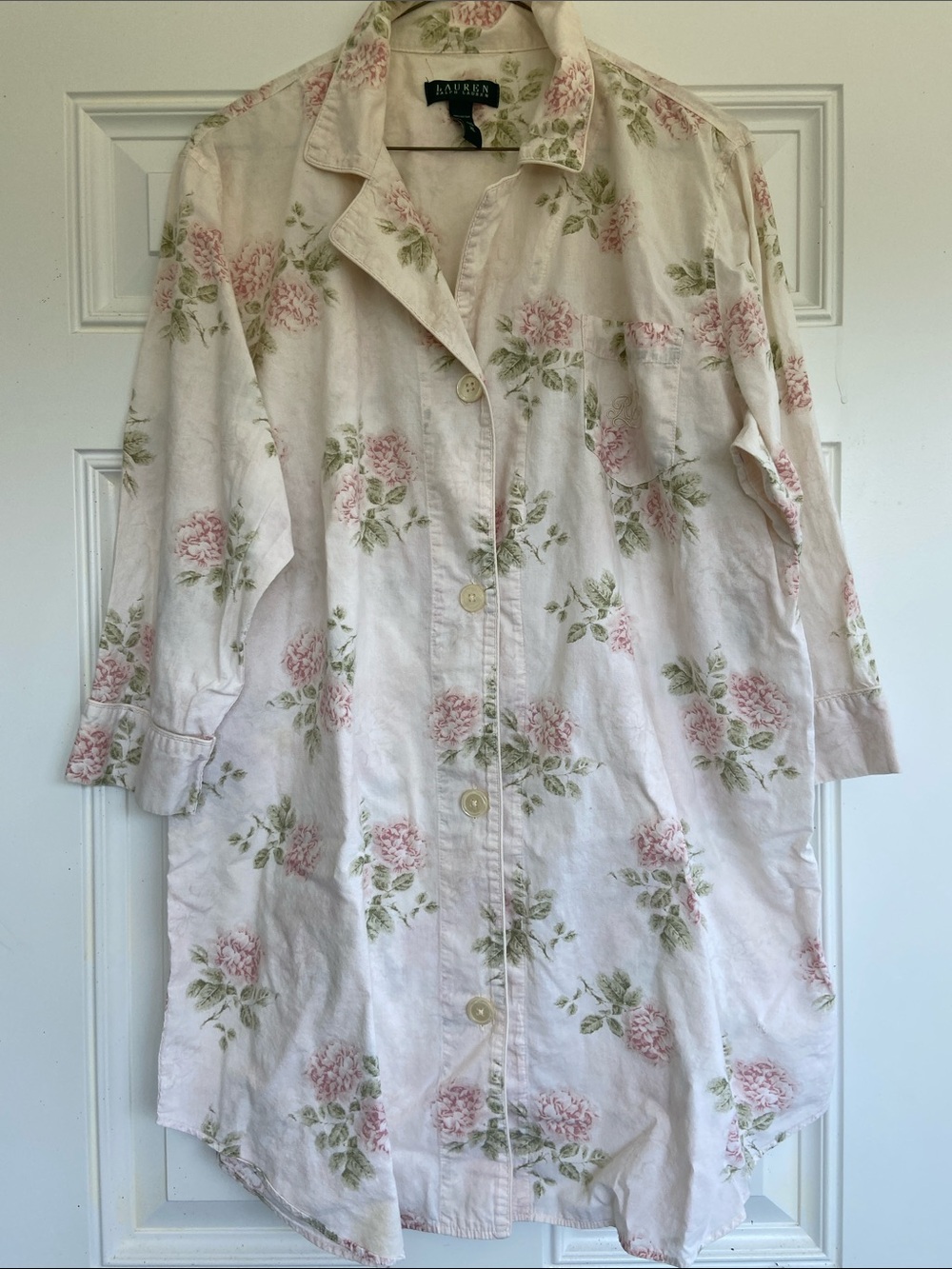 Ralph Lauren Women's Floral Button-Up Shirt Gown